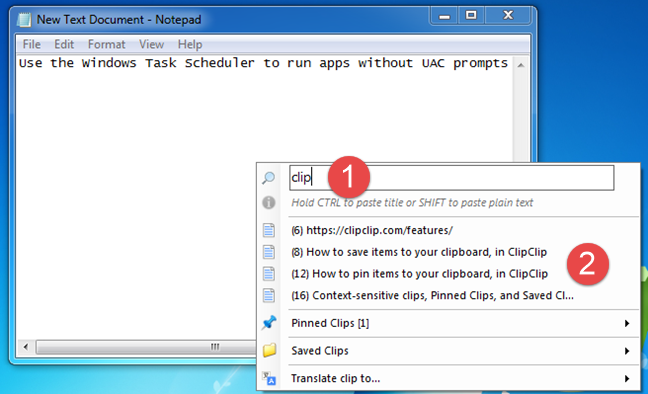 How to view and manage the clipboard in Windows 7 and Windows 8.1