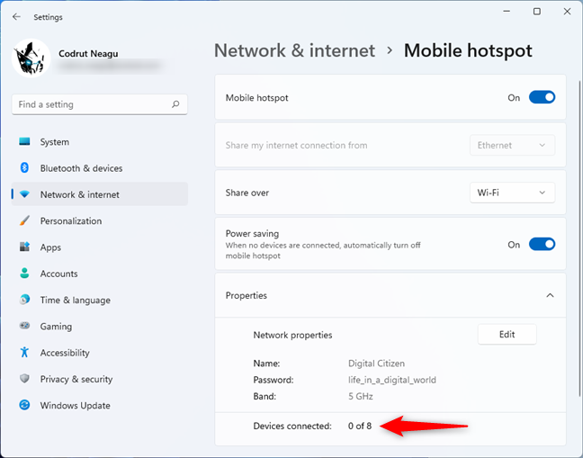 How to make a Windows 11 hotspot