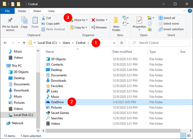 How to change OneDrives location in Windows 10