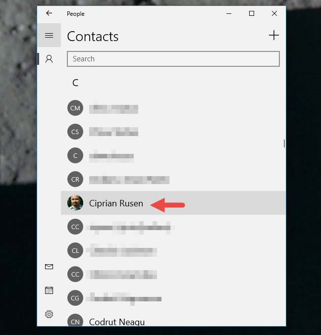 How to pin contacts to the taskbar or to the Start Menu of Windows 10