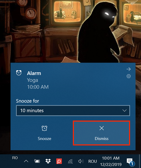 How to use and turn off alarms in Windows 10