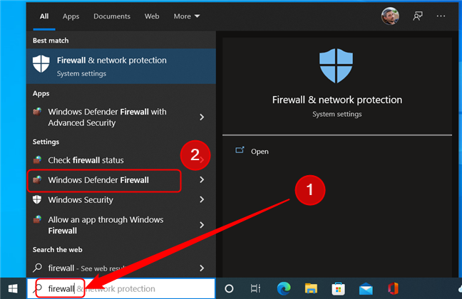 5 ways to open the Windows Defender Firewall