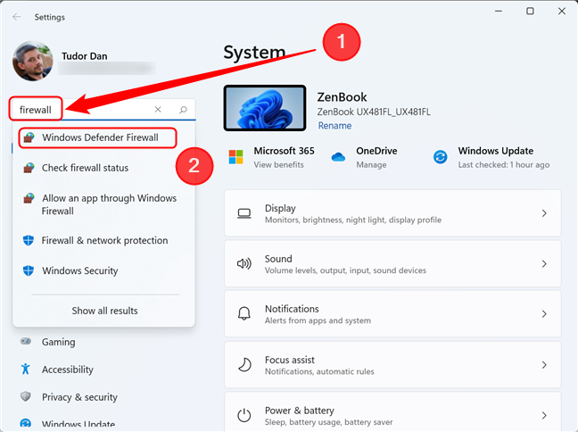 5 ways to open the Windows Defender Firewall