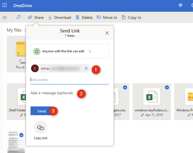 4 ways to share files and folders from OneDrive