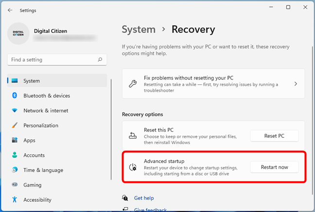 How to enter the UEFI/BIOS from Windows 11 (7 ways)