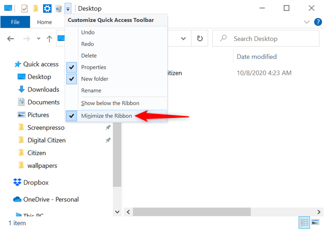 The Quick Access Toolbar in Windows 10: All you need to know