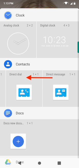 How to add a shortcut for speed dial and direct message on Android