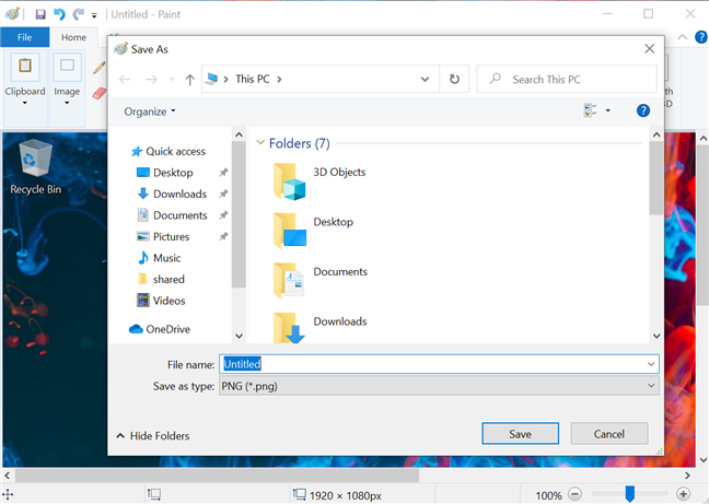 Where are screenshots saved? Change their location in Windows 10