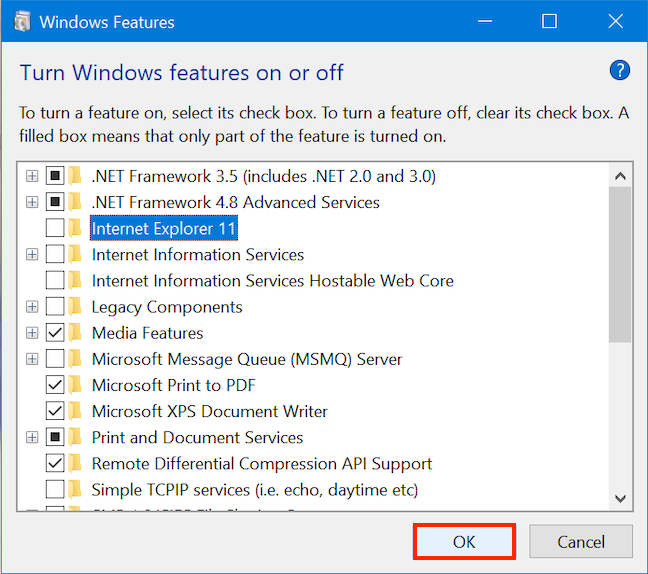 How to add or remove Windows 10 features or components