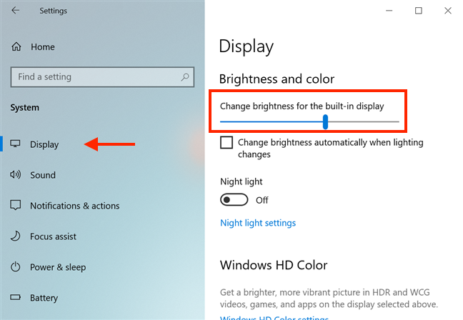 7 ways to adjust the screen brightness in Windows 10