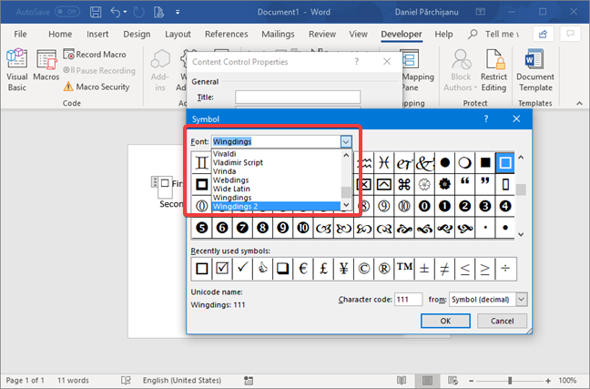 Create checklists with check boxes, and how to edit them, in Microsoft Word