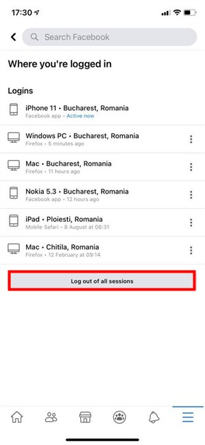 How to log out of Facebook on any devices youre logged into