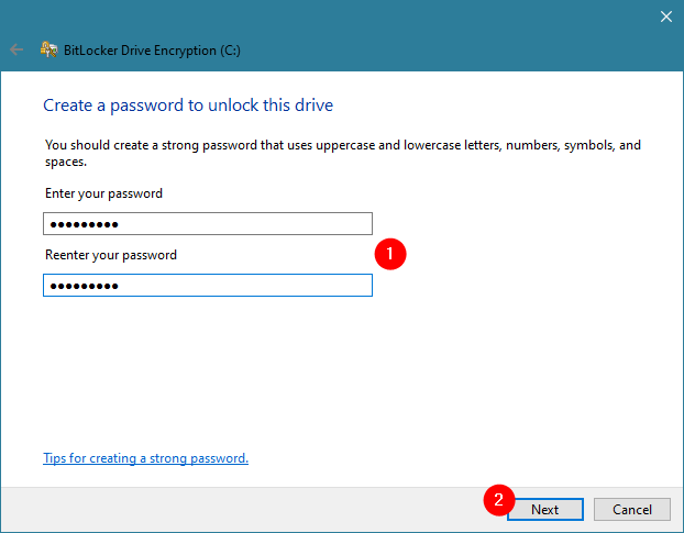 How to encrypt a system partition with BitLocker in Windows 10