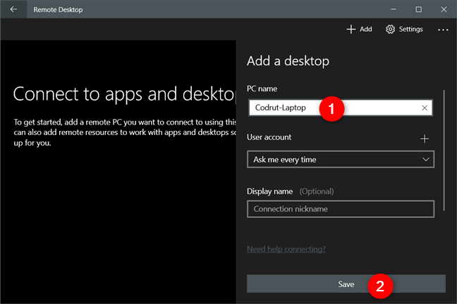 How to use the Microsoft Remote Desktop app to connect to remote PCs