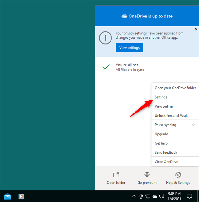 How to change OneDrives location in Windows 10