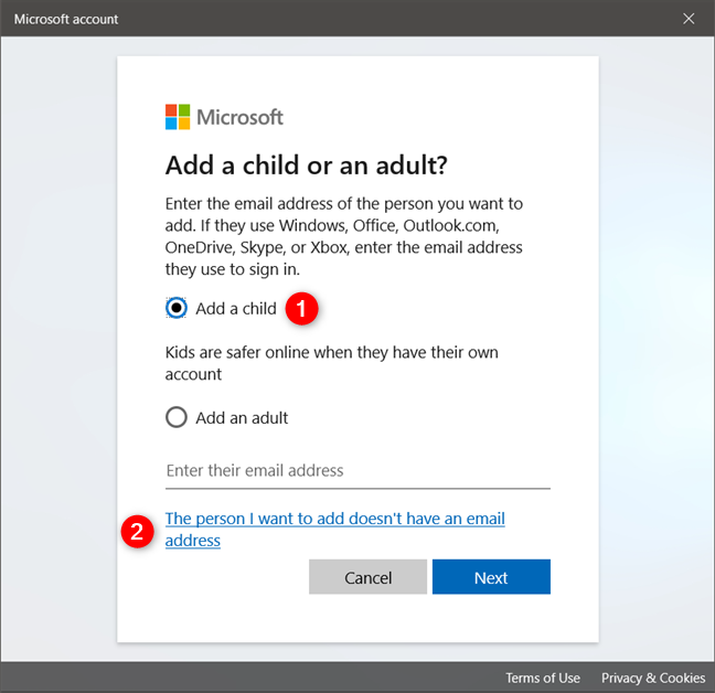 How to add a child account to your Windows 10 PC