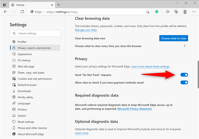 How to enable Do Not Track in Chrome, Firefox, Edge, and Opera