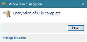 How to encrypt a system partition with BitLocker in Windows 10