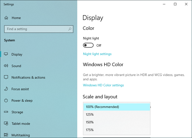 Change the screen resolution and make text and icons bigger in Windows 10