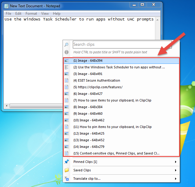 How to view and manage the clipboard in Windows 7 and Windows 8.1