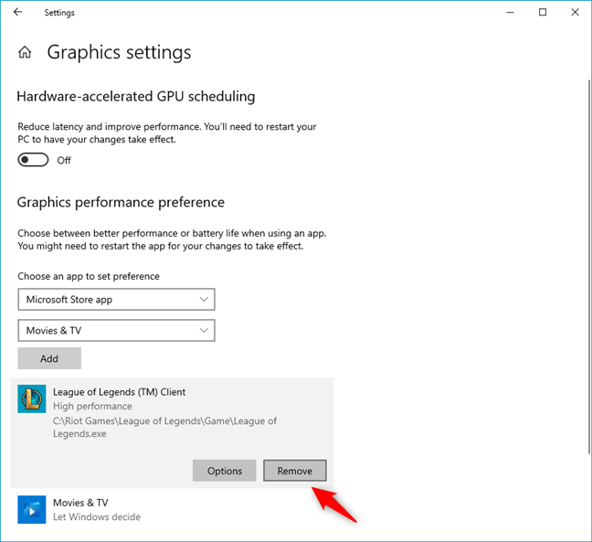 How to choose the default GPU for gaming or apps in Windows 10