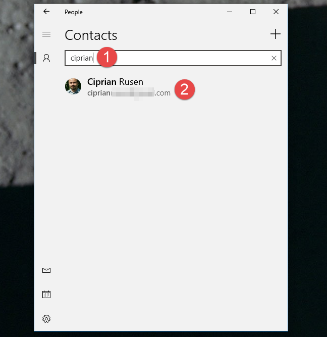 How to pin contacts to the taskbar or to the Start Menu of Windows 10