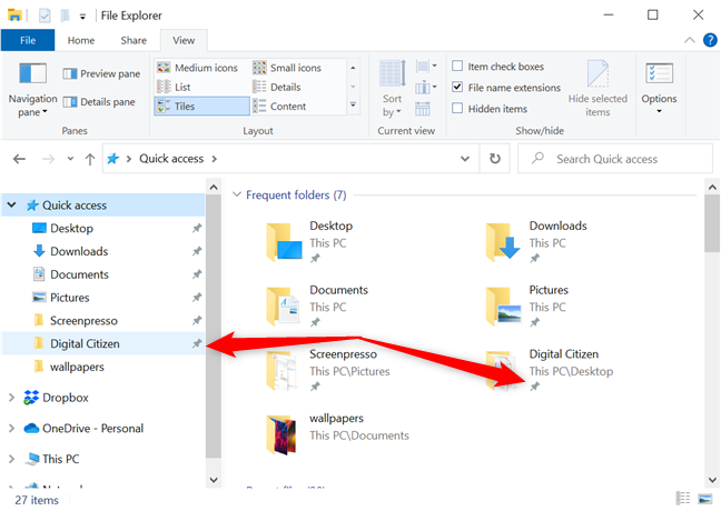 4 ways to pin items to Quick access in File Explorer