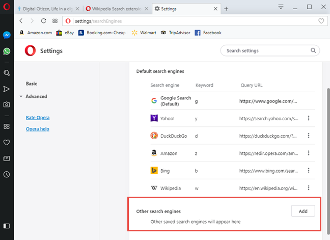 4 ways to change Operas default search engine to Bing, DuckDuckGo, and others