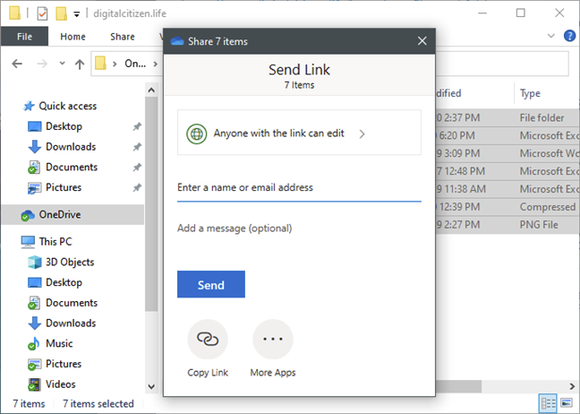 4 ways to share files and folders from OneDrive