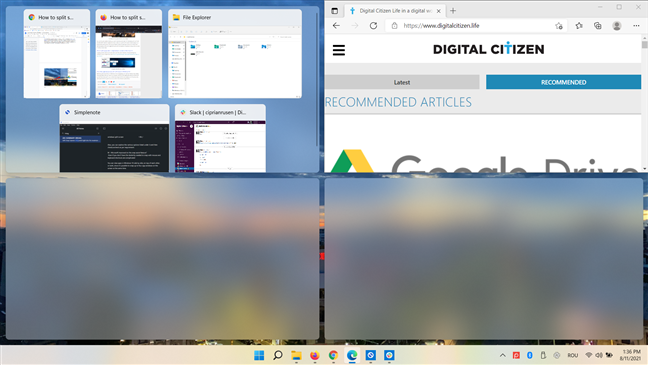 How to split screen on Windows 11 with Snap layouts