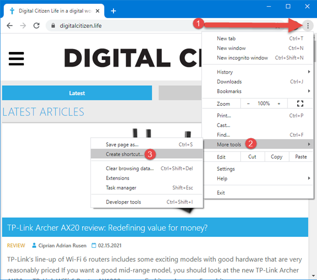 How to pin a website to the taskbar or the Start Menu in Windows 10