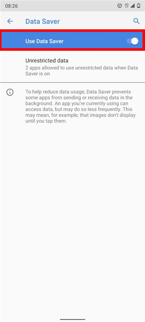 The Android Data Saver and how to enable it