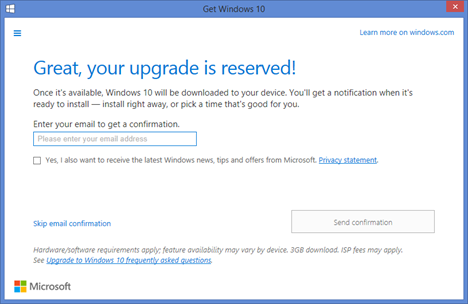 How To Reserve Your Free Upgrade To Windows 10