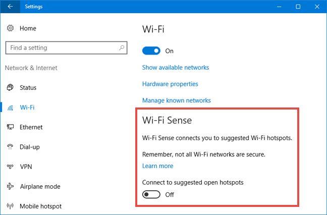 What is Wi-Fi Sense in Windows 10 and how to use it