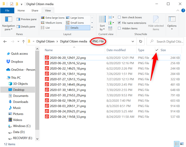 How to sort, group, and filter files & folders in Windows 10s File Explorer