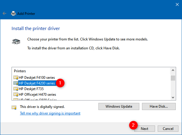 How to add a local printer on your Windows 10 computer, using a USB cable