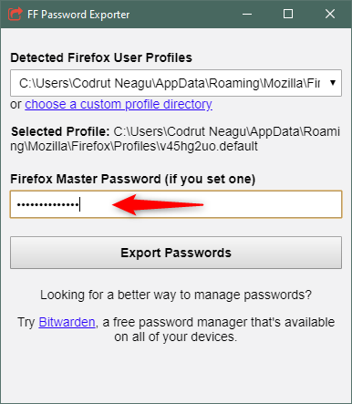 Export passwords from Chrome, Firefox, Opera, Microsoft Edge, and Internet Explorer