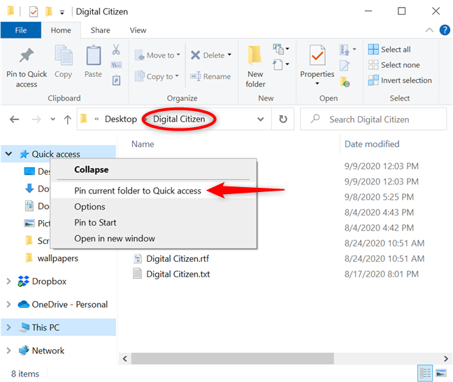 4 ways to pin items to Quick access in File Explorer