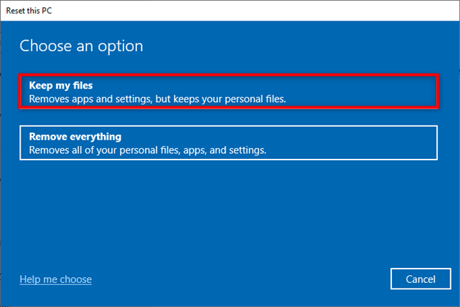 How to reset Windows 10 without losing your files