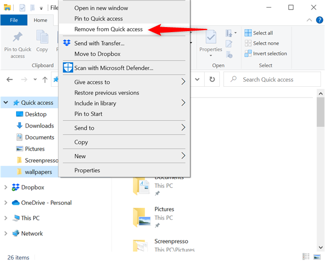 4 ways to pin items to Quick access in File Explorer