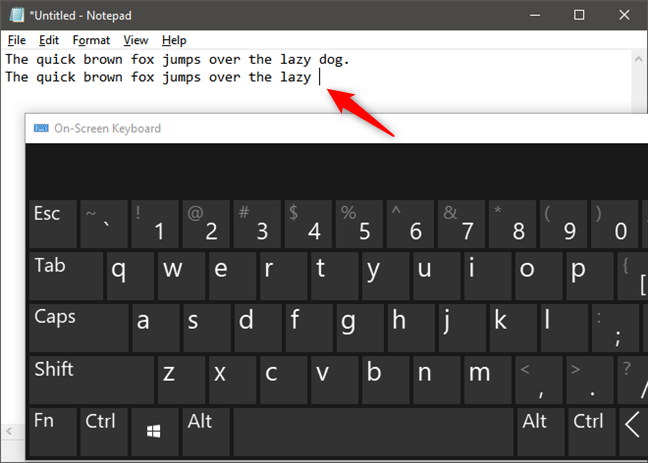 How to use the On-Screen Keyboard in Windows 10