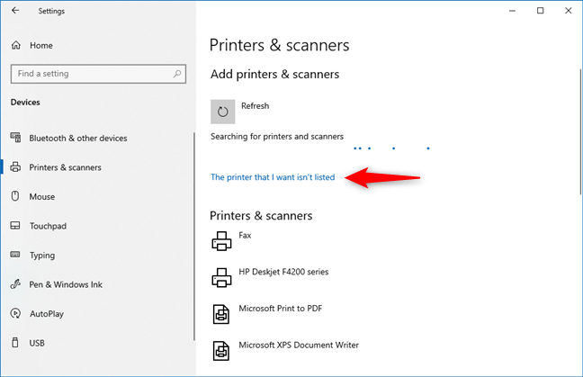 How to add a local printer on your Windows 10 computer, using a USB cable