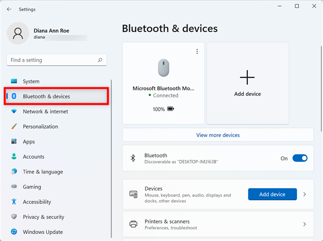 How to change the touchpad settings in Windows 11