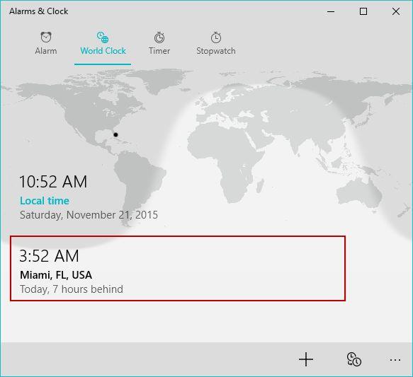 How to view the time in multiple countries, in Windows 10