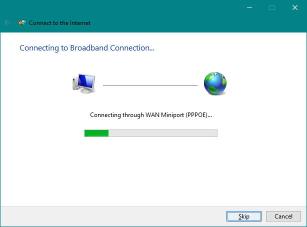 How to set up and use PPPoE internet connections in Windows 10