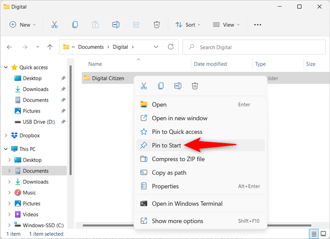 How to pin to Start Menu in Windows 11