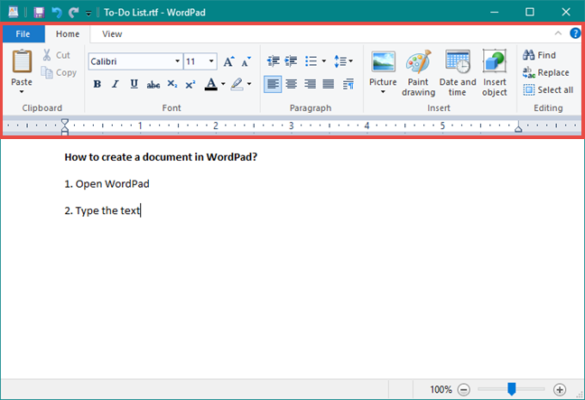 How to work with WordPad in Windows