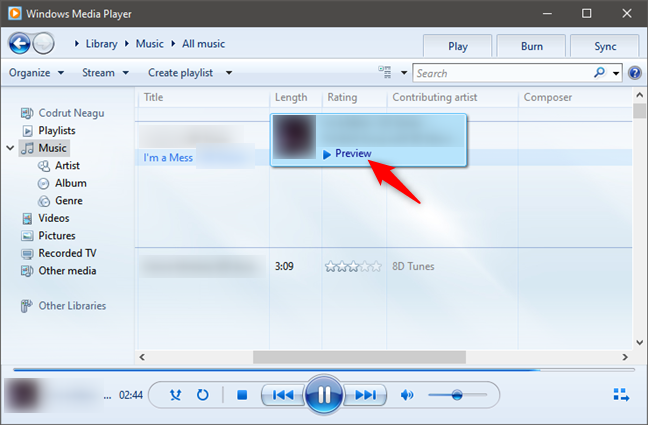 How to play music in Windows Media Player