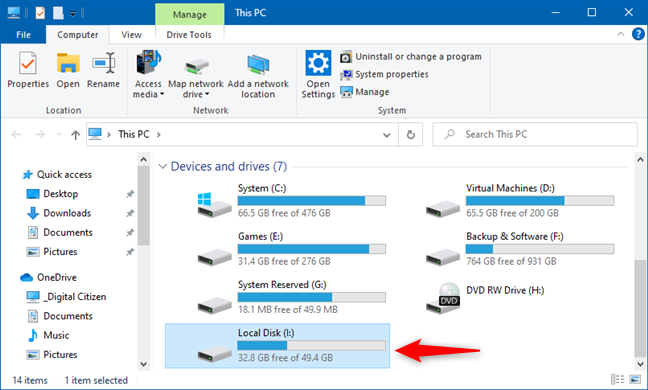 How to open, unmount, or permanently attach a VHD file in Windows 10