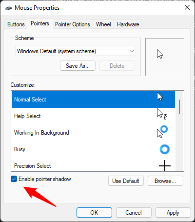 How to use custom mouse cursors in Windows